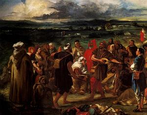 EUGENE DELACROIX-1848 COMEDIENS OU BOUFFONS